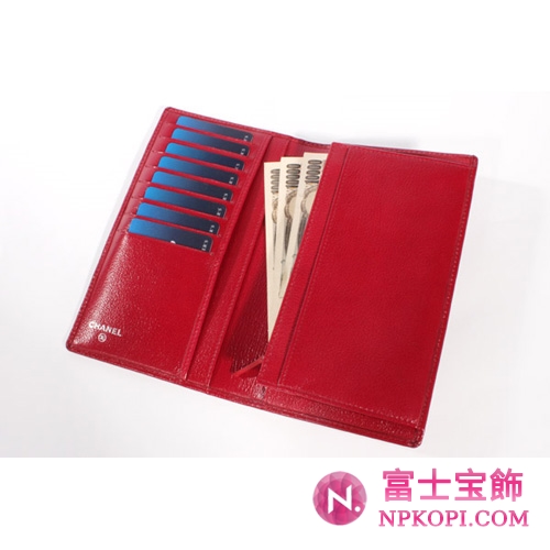 【2010年秋冬モデル】シャネル ジャケット 長財布 ルージュレッド A48688